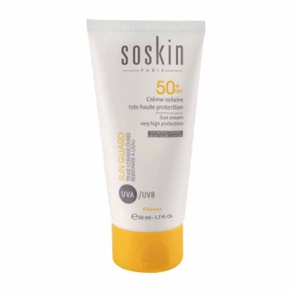 کرم ضدآفتاب بی رنگ سسکین با SPF50 مناسب پوست چرب حجم 50 میلی لیتر | فرهاد